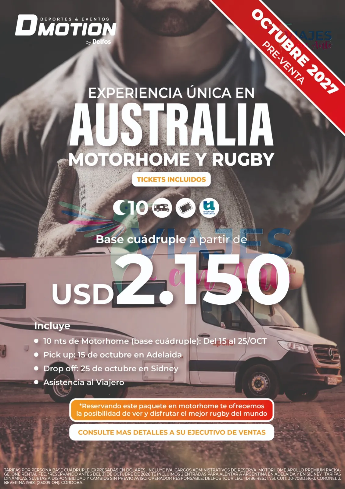 Experiencia única en Australia: Motorhome y Rugby