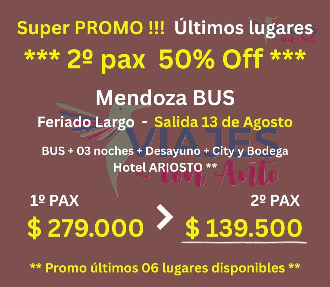 Mendoza Bus - 3 Noches