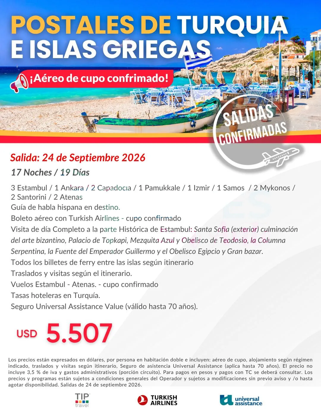 Postales de Turquía e Islas Griegas