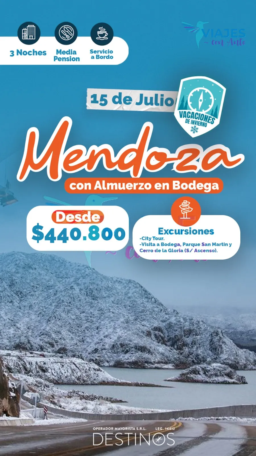 Mendoza con Almuerzo en Bodega