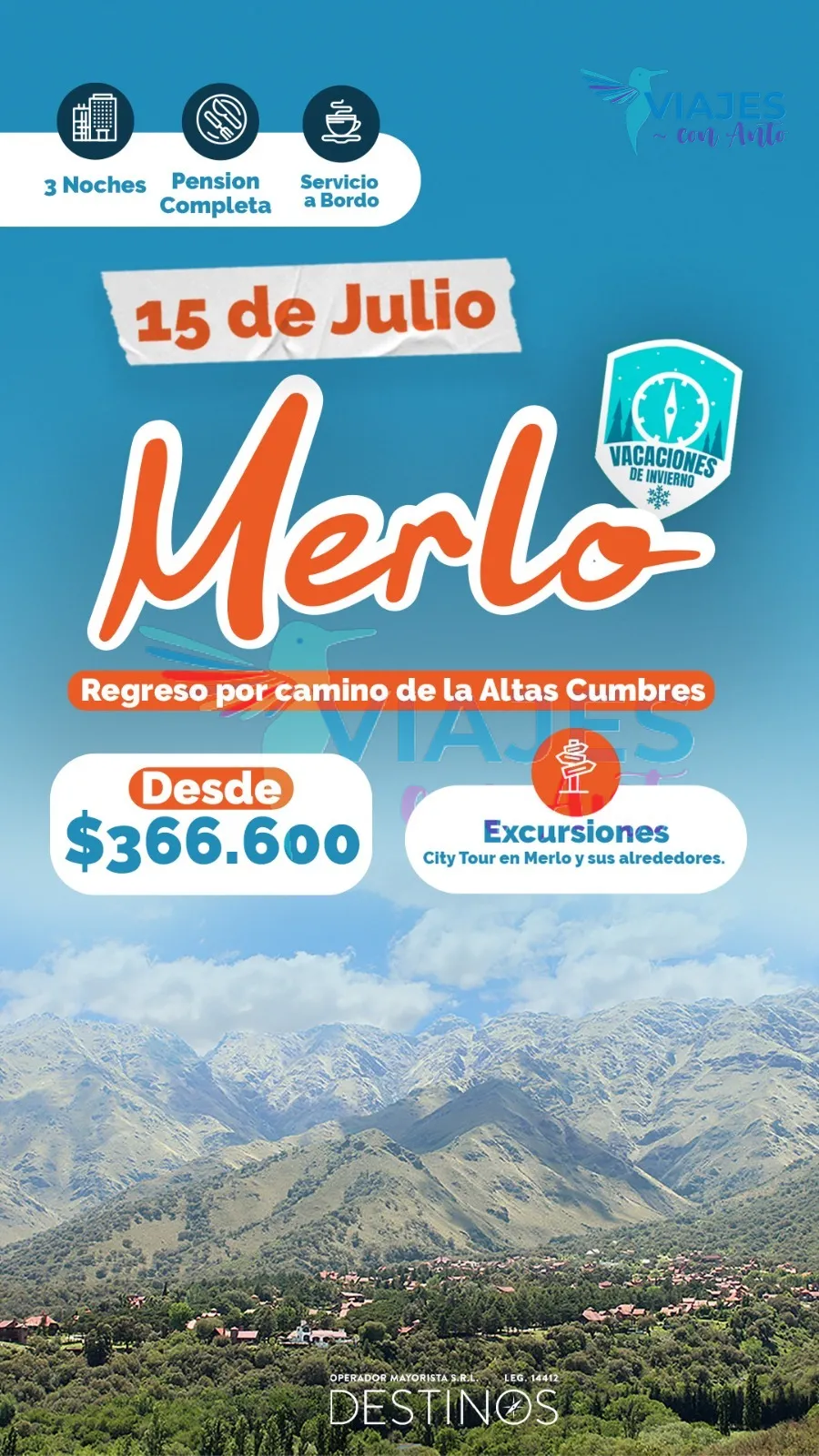 Viaje a Merlo - Regreso por camino de las Altas Cumbres