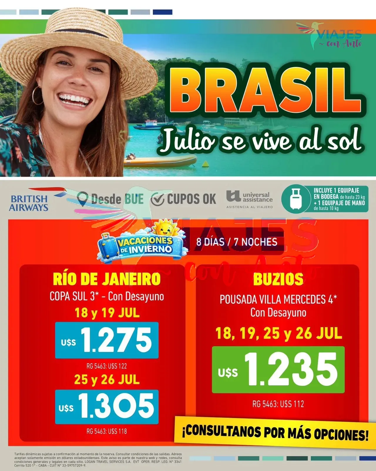Vacaciones de Invierno en Río de Janeiro
